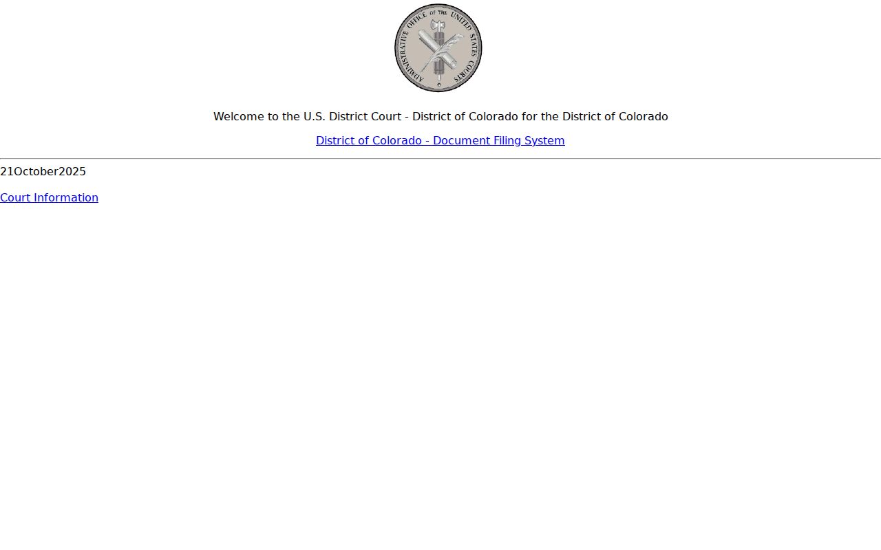 Kiowa County District Court federal CM ECF records