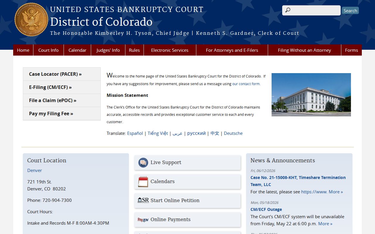 Kiowa County District Court bankruptcy court records