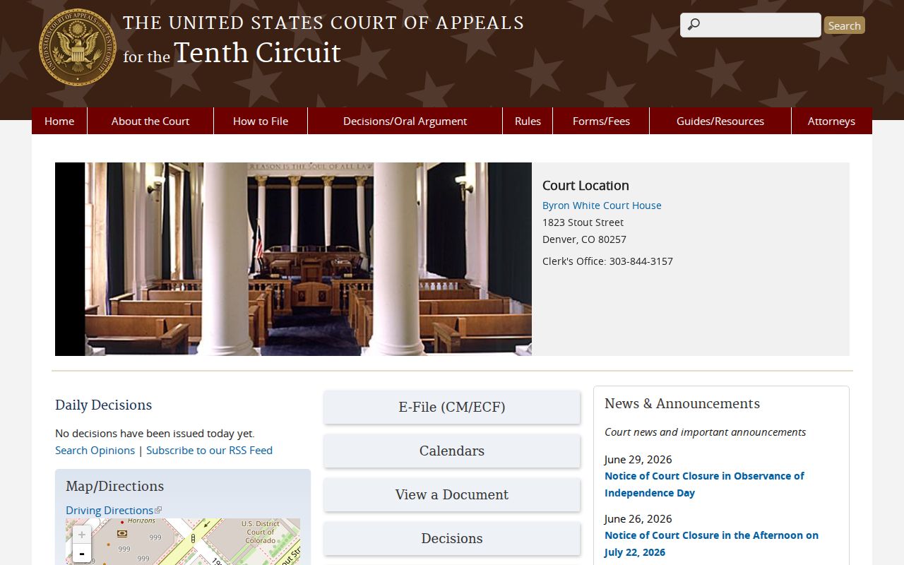 Kiowa County District Court federal appeal records Tenth Circuit
