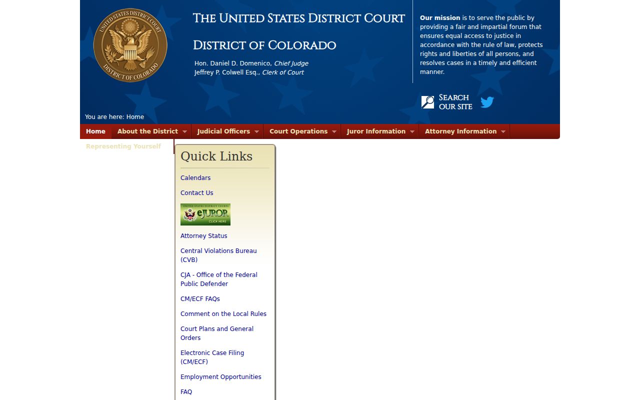 Kiowa County District Court federal records District of Colorado